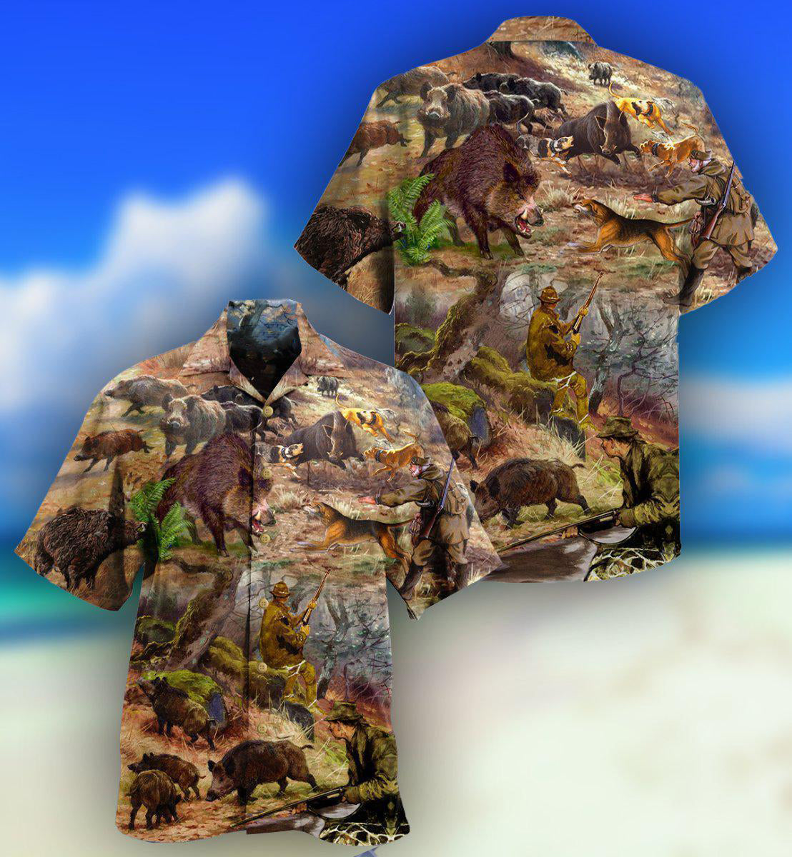 Hunting All I Care About Is Hunting And Maybe Three People Hawaiian Shirt For Island Getaways And Relaxed Everyday Style