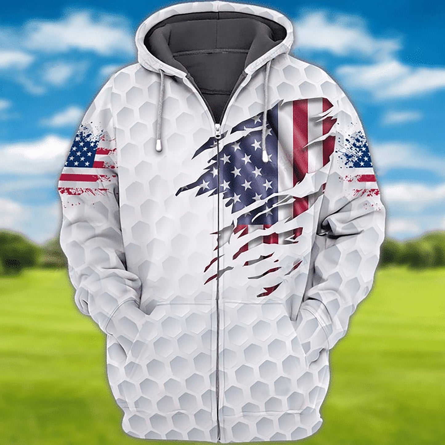American Golf Hoodie For Recreation Enthusiasts Daily Outfits And Relaxed Wear