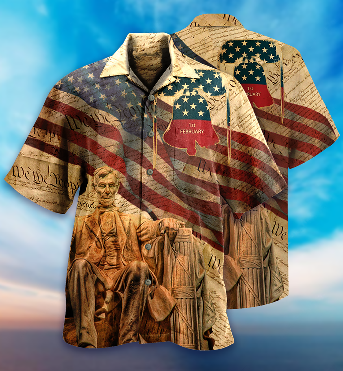 American Day Freedom Hawaiian Shirt For Summer Vacation And Beach Travel