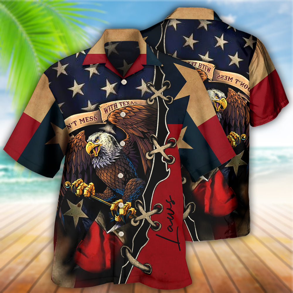 Eagle American Texas Peace Personalized Hawaiian Shirt For Beach Parties And Weekend Getaways