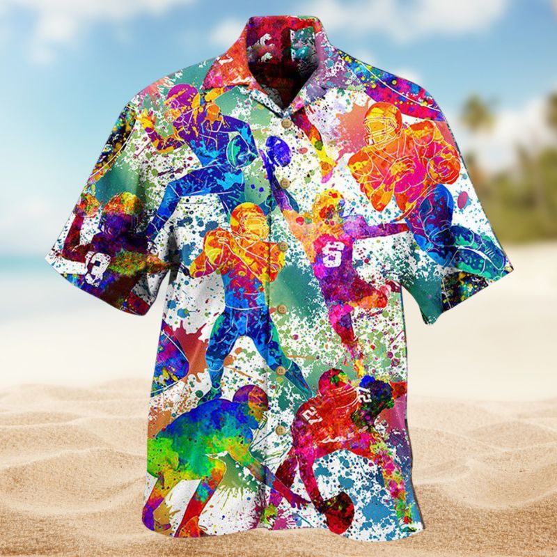 American Football Strong Spirit Hawaiian Shirt For Beach Days, Summer Outings, And Thoughtful Gift Giving
