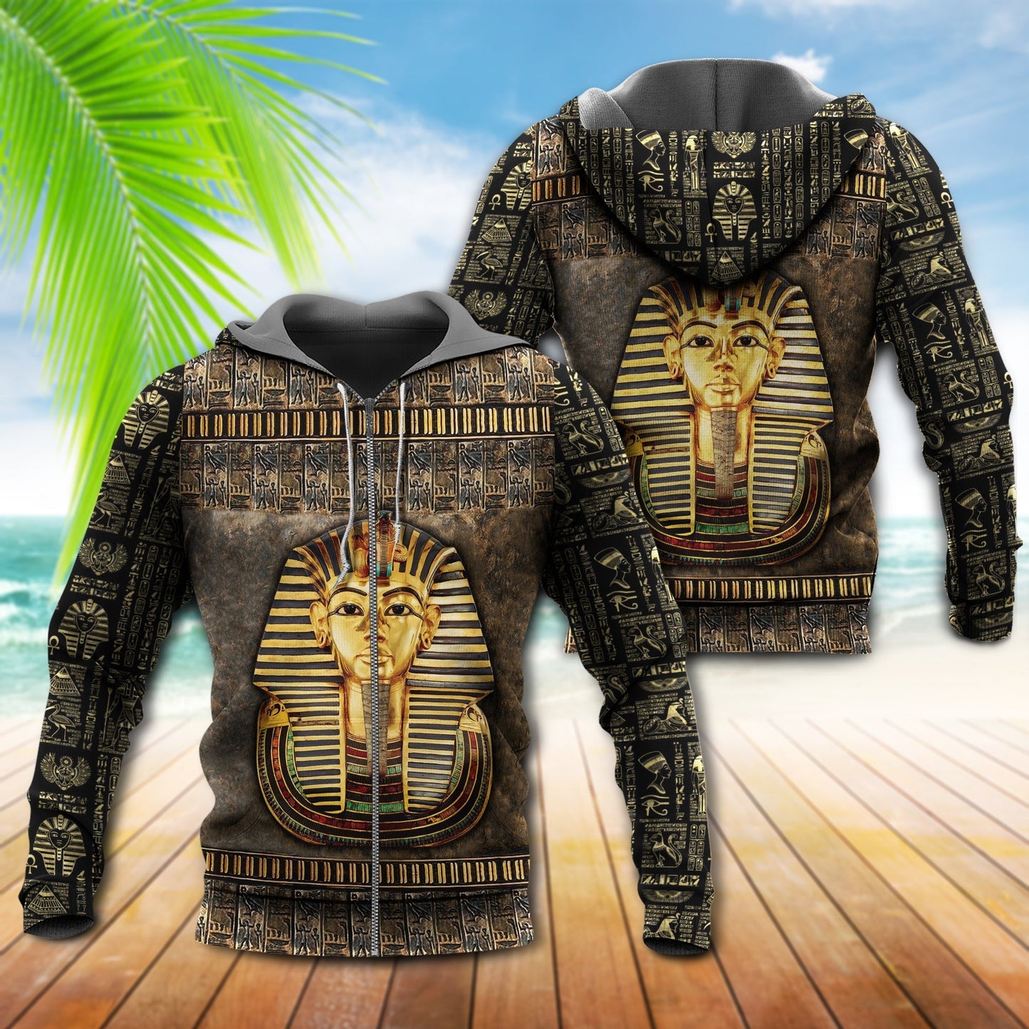 Ancient Classic Egypt Pharaoh Hoodie For Egyptian Themes Weekend Travel And Comfortable Layering
