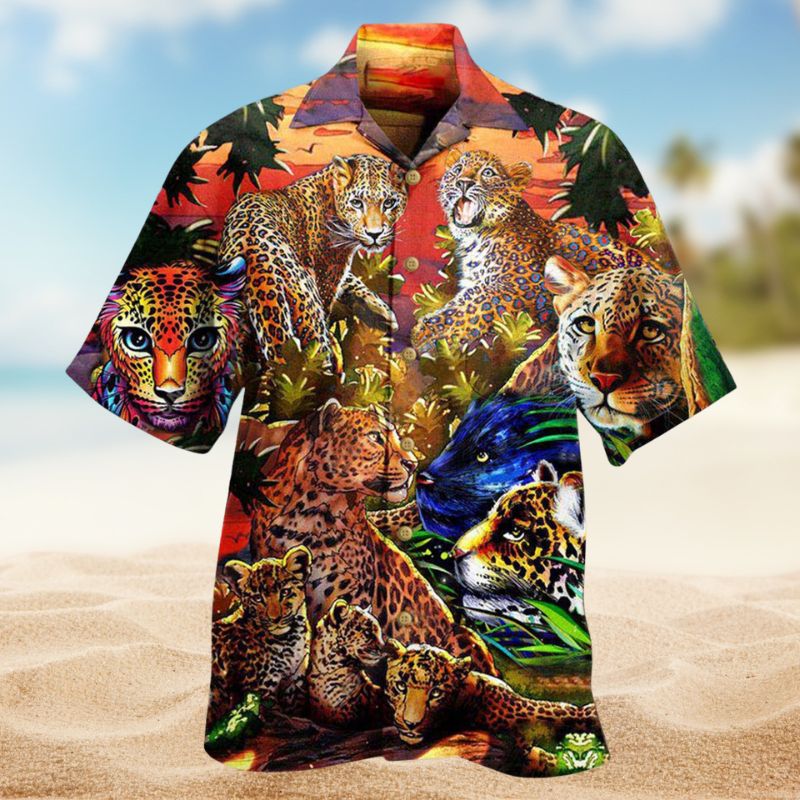 Animals Leopard Spots Hawaiian Shirt For Tropical Holidays, Outdoor Gatherings, And Everyday Comfort