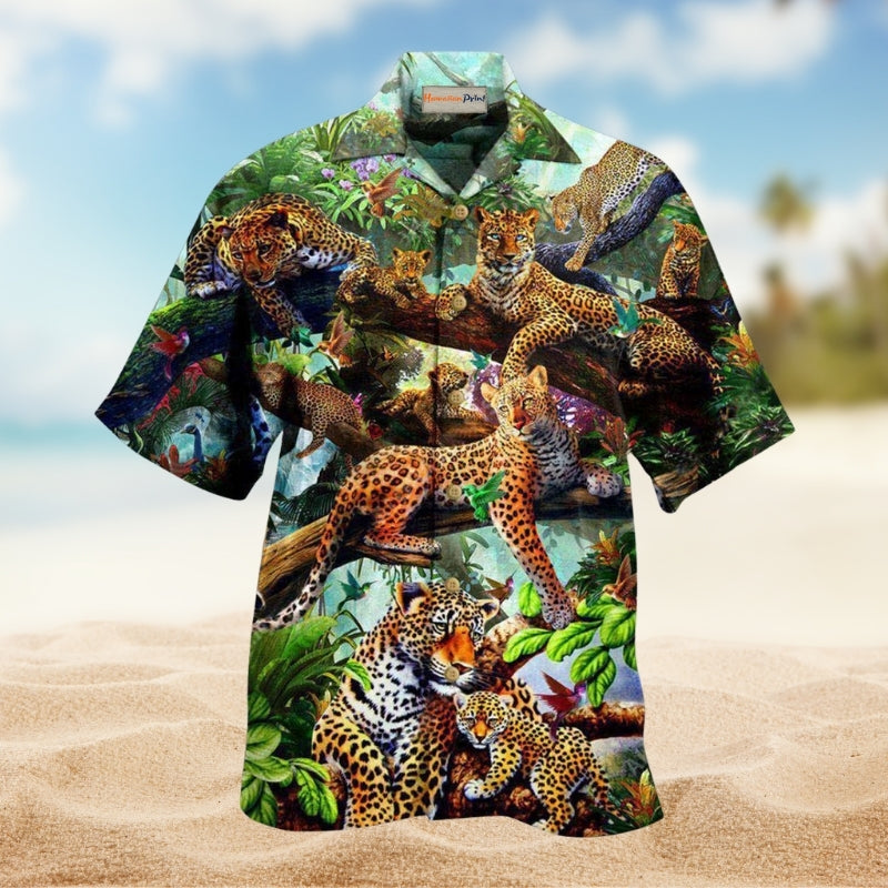 Life Is Better With A Leopard Hawaiian Shirt For Summer Vacation Beach Travel And Relaxed Casual Wear