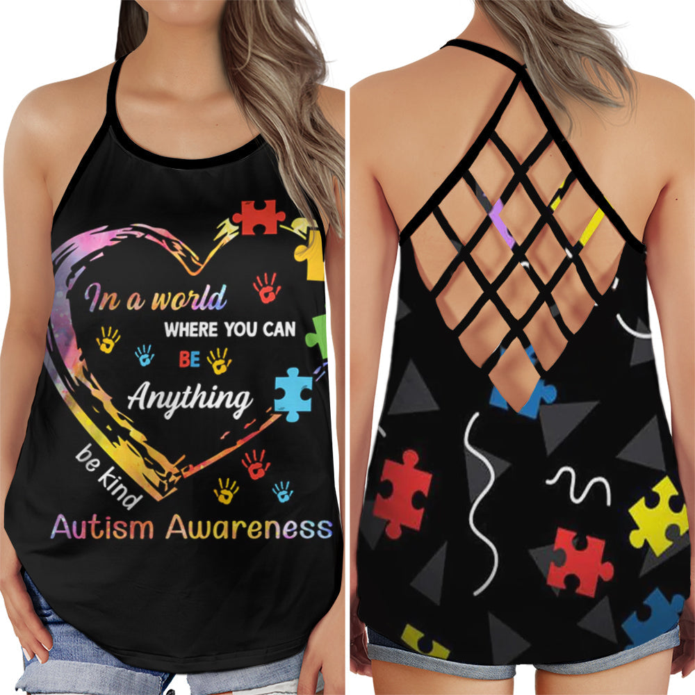Autism Awareness Kindness Hollow Tank Top For Community Events And Positive Support