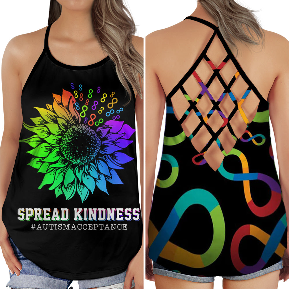 Autism Spread Kindness Awareness Hollow Tank Top For Community Events And Positive Support