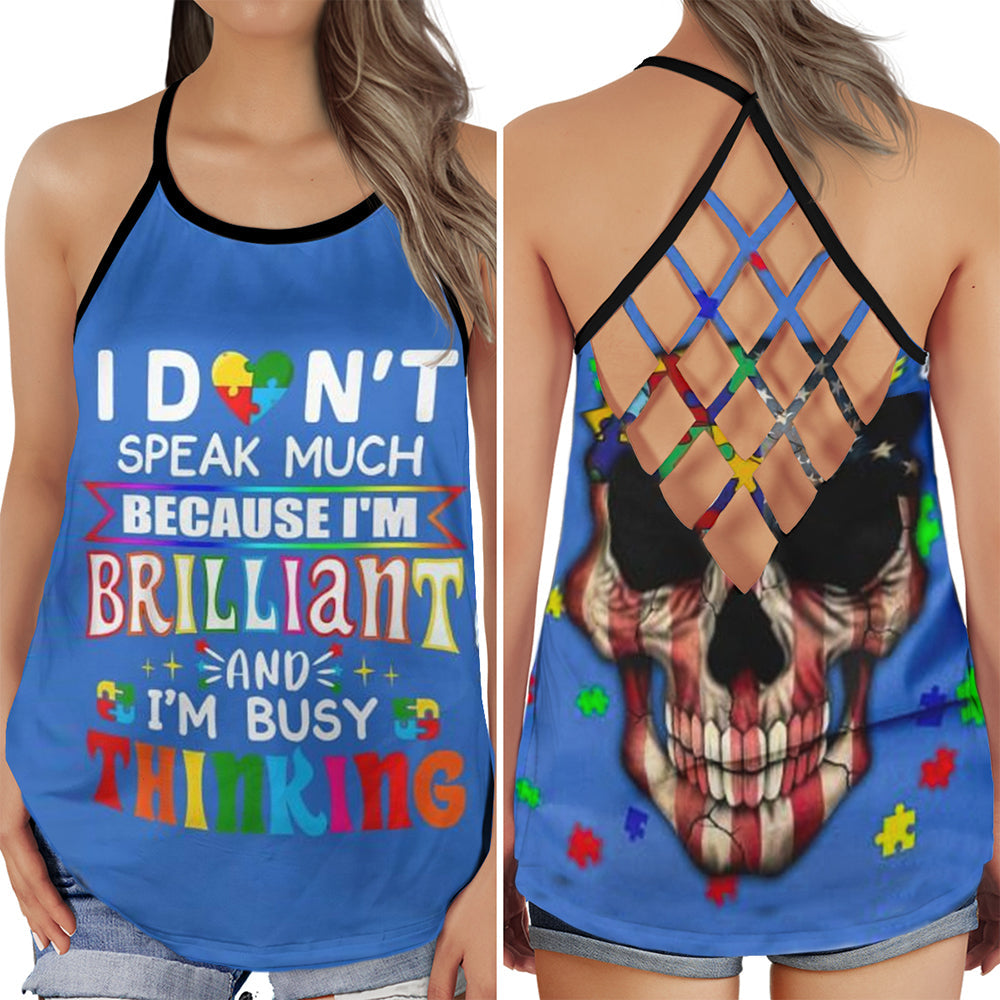 Autism Brilliant Mind Hollow Tank Top For Community Events And Positive Support