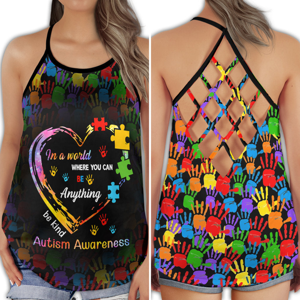 Autism Love Heart In A World Hollow Tank Top For Community Events And Positive Support