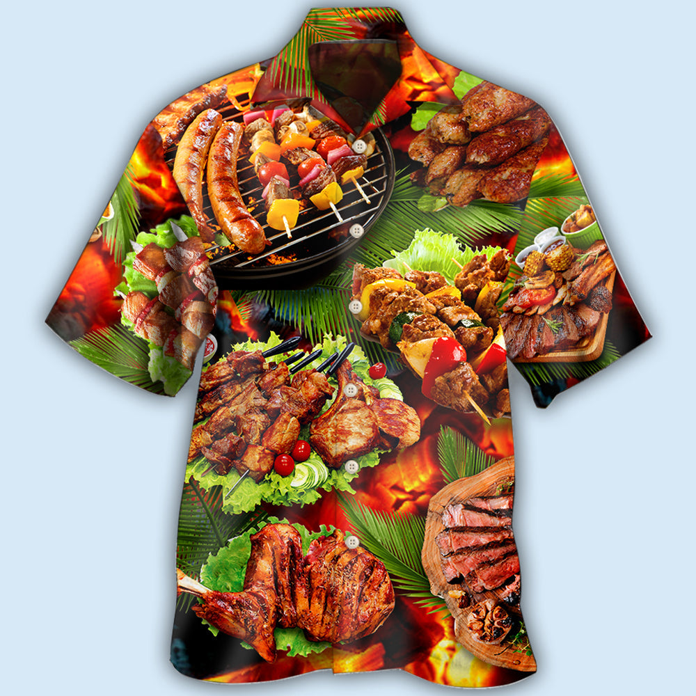 Food BBQ Hawaiian Shirt For Hobby Lovers, Coastal Trips, And Relaxed Everyday Wear