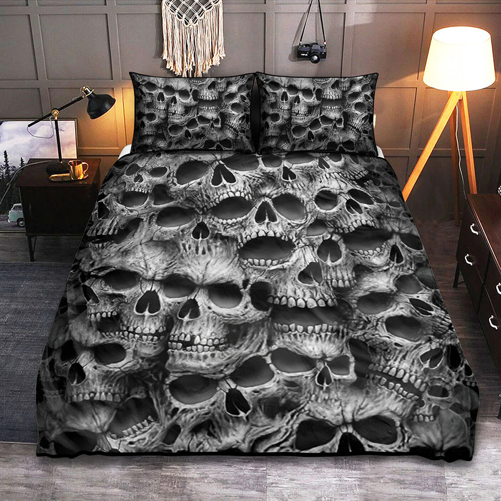 Skull Fearless Bedding Cover For Gothic Bedroom Decor