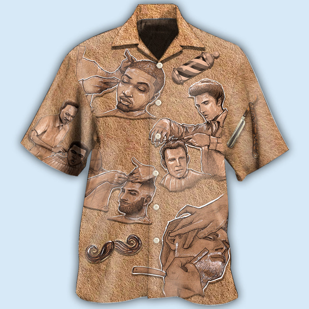 Barber Hawaiian Shirt Design View For Resort Travel And Thoughtful Gifting