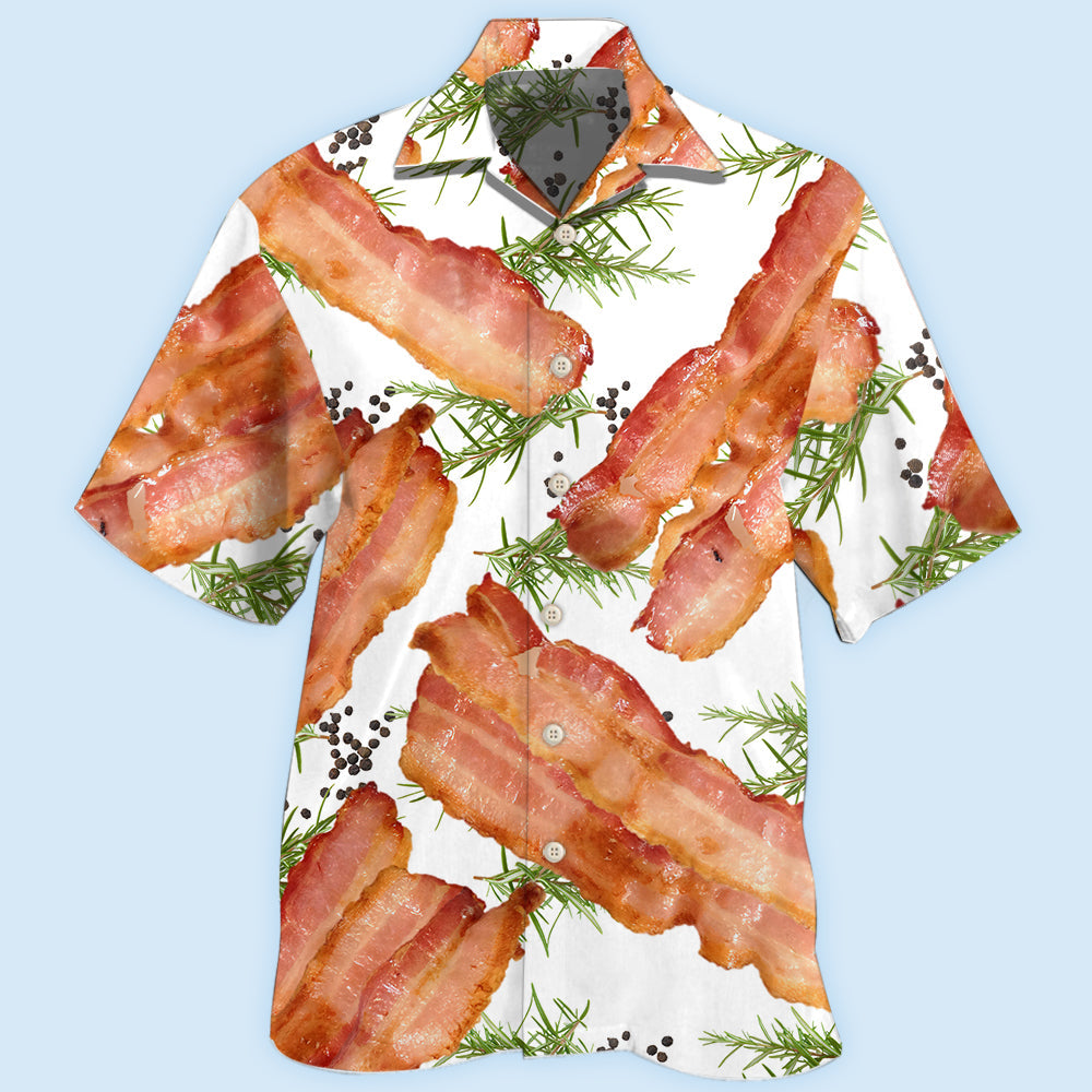 Funny Bacon Food Hawaiian Shirt For Beach Days, Summer Outings, And Thoughtful Gift Giving