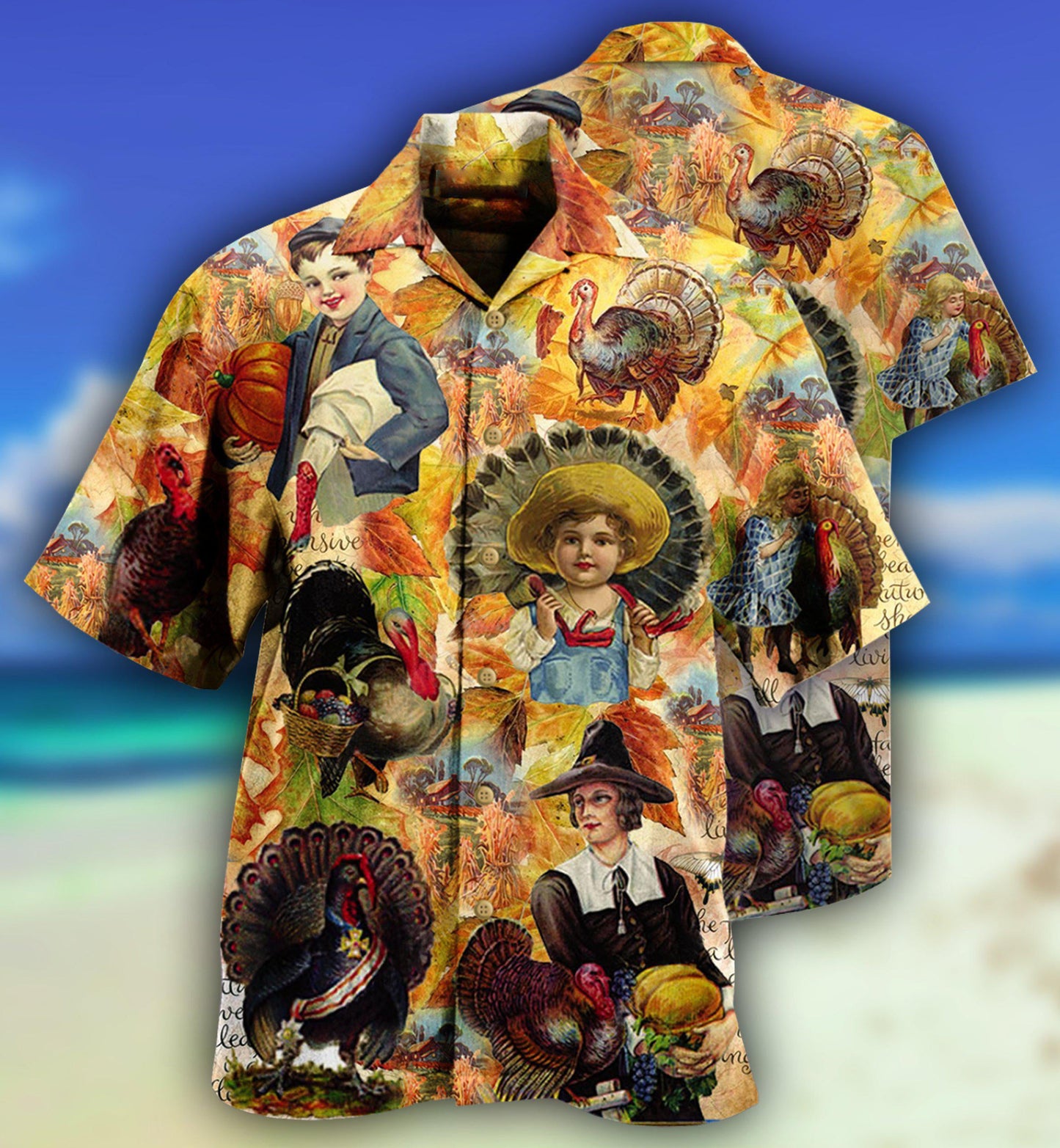 Turkey Hawaiian Shirt With Detailed Graphic For Coastal Vacations Warm Weather Events And Daily Style