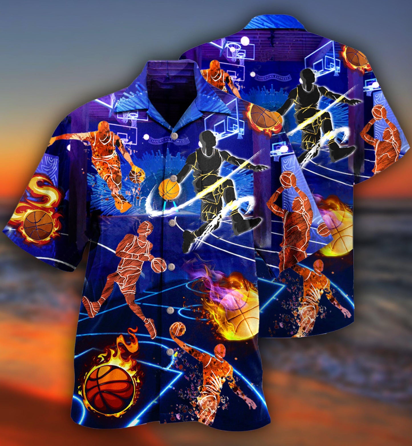 Basketball Hawaiian Shirt With Detailed Graphic For Beach Days Resort Trips And Relaxed Everyday Style