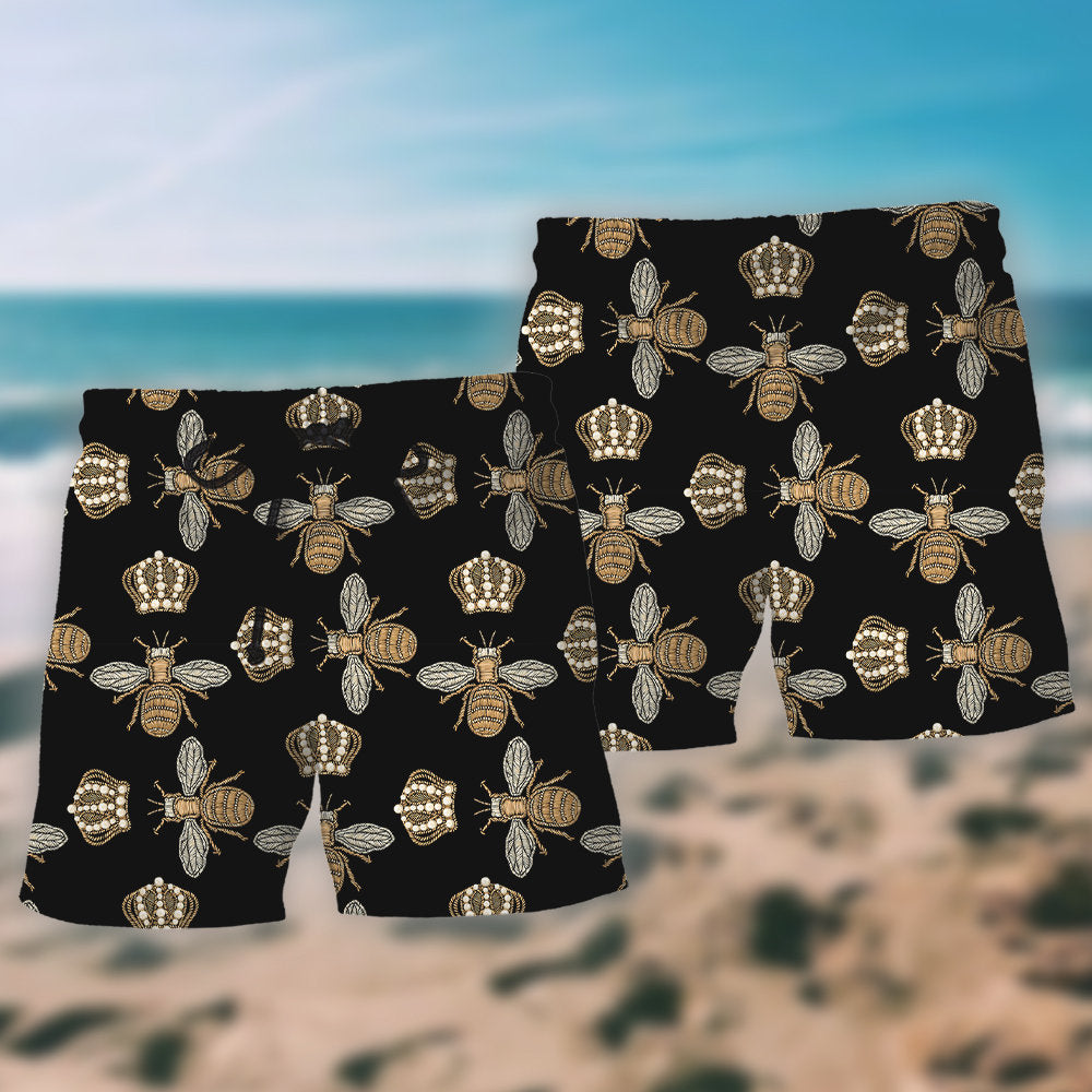 Sweet Like Honey Bee Nature Beach Shorts Print View For Coastal Escapes And Casual Outings