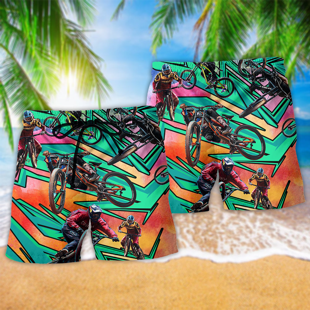 Mountain Bike Oh Shift Beach Shorts Pattern Detail For Everyday Outings And Comfortable Daily Wear