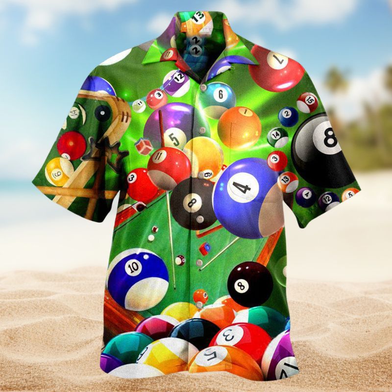 Billiard Where'S Cue Ball Going Hawaiian Shirt For Active Holidays, Resort Trips, And Warm Weather Gatherings