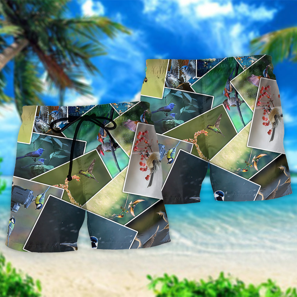 Beautiful Bird Photography Lover Beach Shorts Print View For Coastal Escapes And Casual Outings