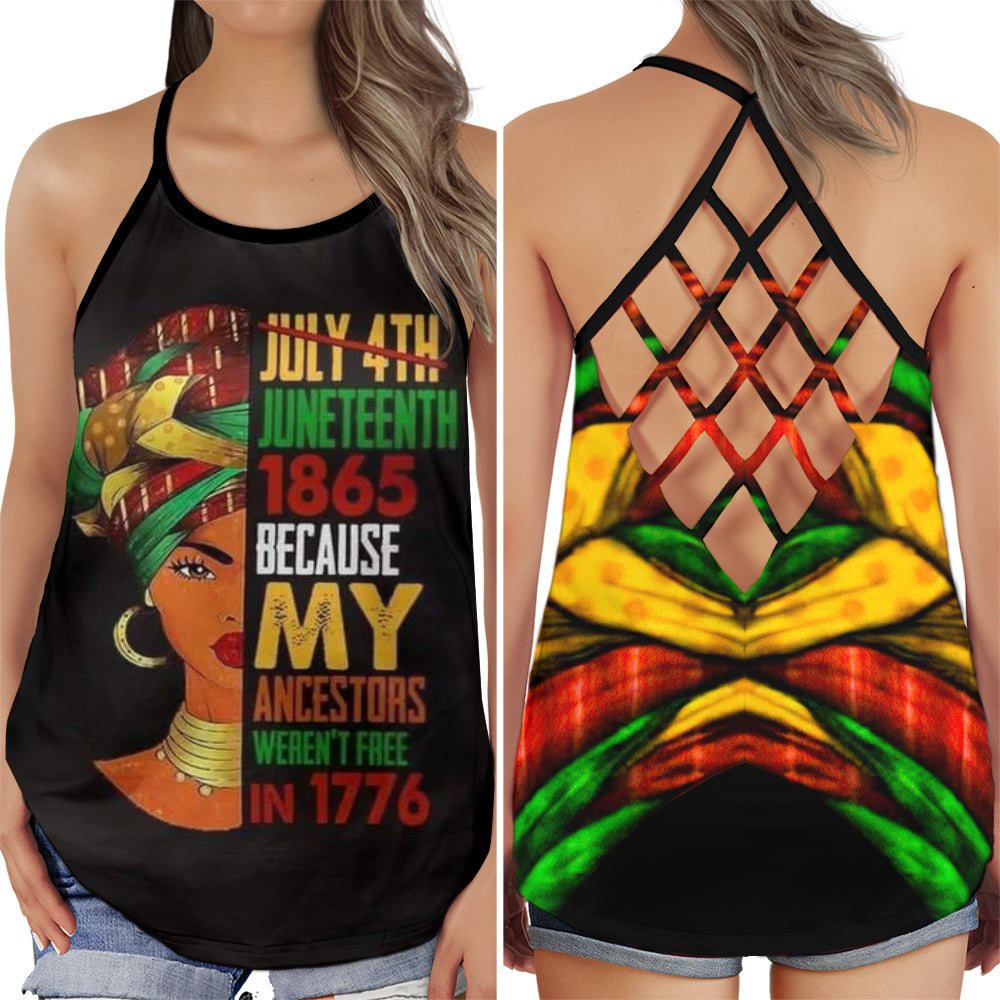 Black Woman Love Peace Ancestral Pride Hollow Tank Top For Community Events And Positive Support