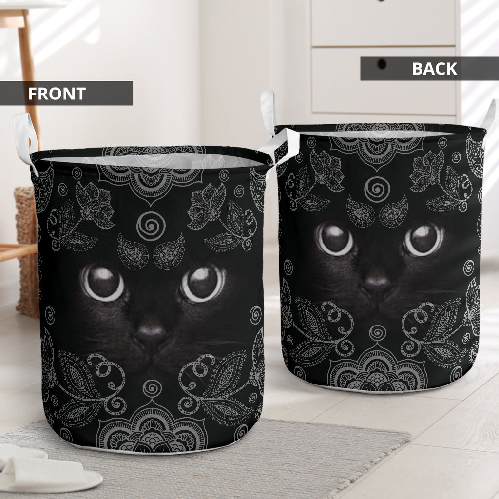 Cat Black Cat Laundry Basket For Nursery Dorm And Home Storage