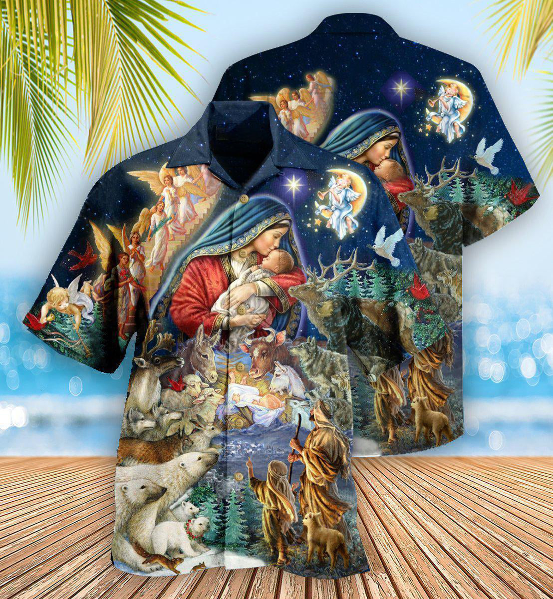 Faith Glory Hawaiian Shirt Pattern Detail For Summer Holidays And Outdoor Fun