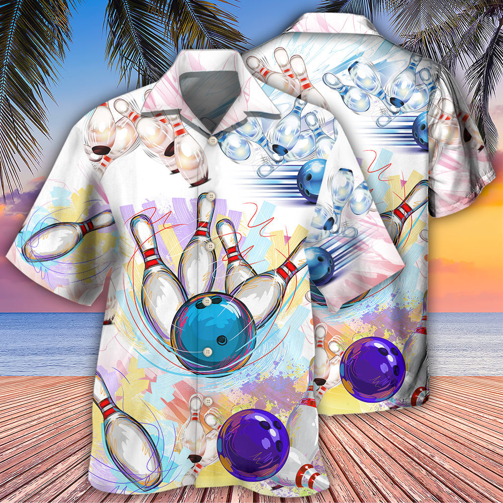 Creative Bowling Pin Ball Hawaiian Shirt For Sports Fans, Summer Outings, And Relaxed Vacation Wear