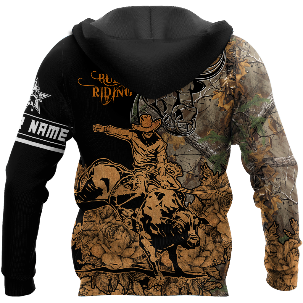Strong Bull Riding Personalized Hoodie For Comfortable Daily Outfits Holidays And Casual Wear
