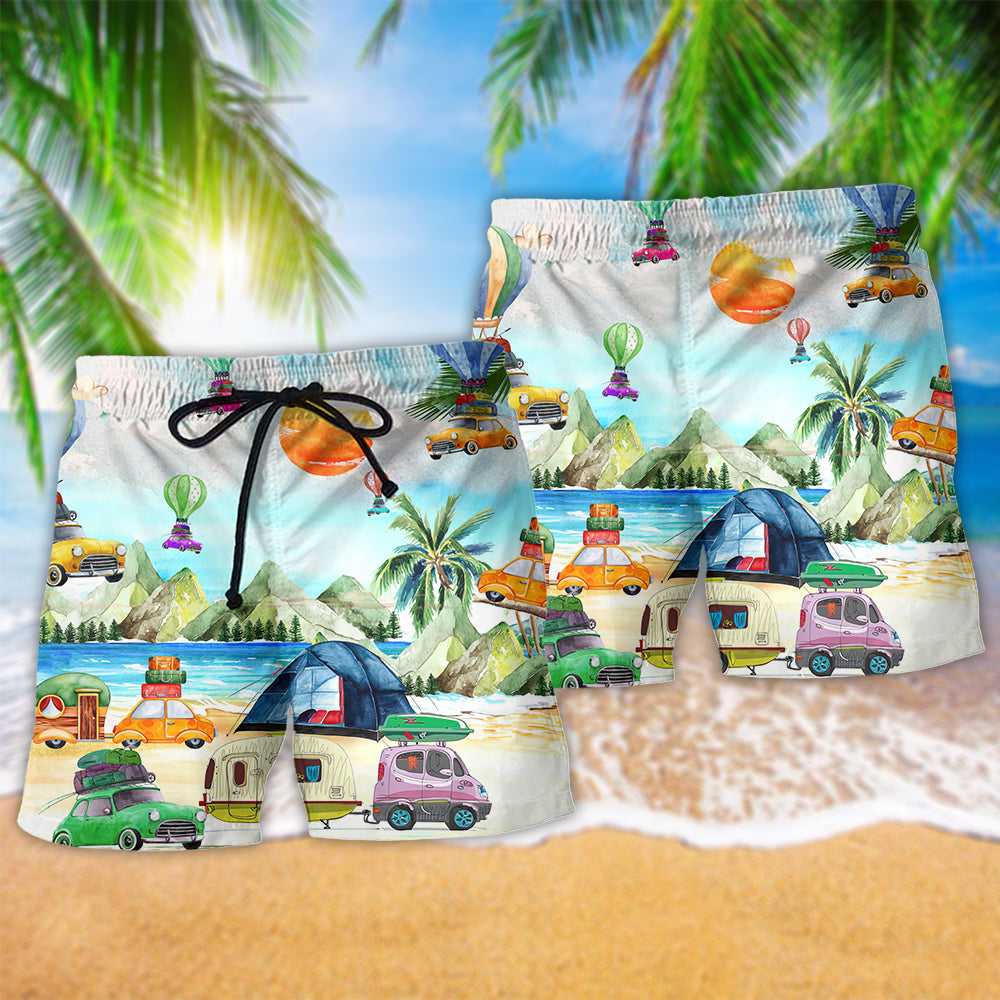 Camping Get Playful Adventure Beach Shorts For Outdoor Activities And Vacation Travel