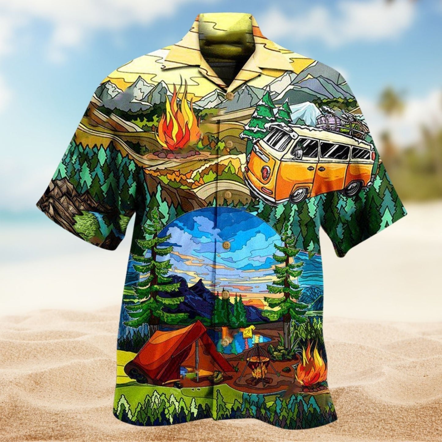 Camping Life Is Best Hawaiian Shirt For Island Getaways Beach Parties And Comfortable Vacation Style