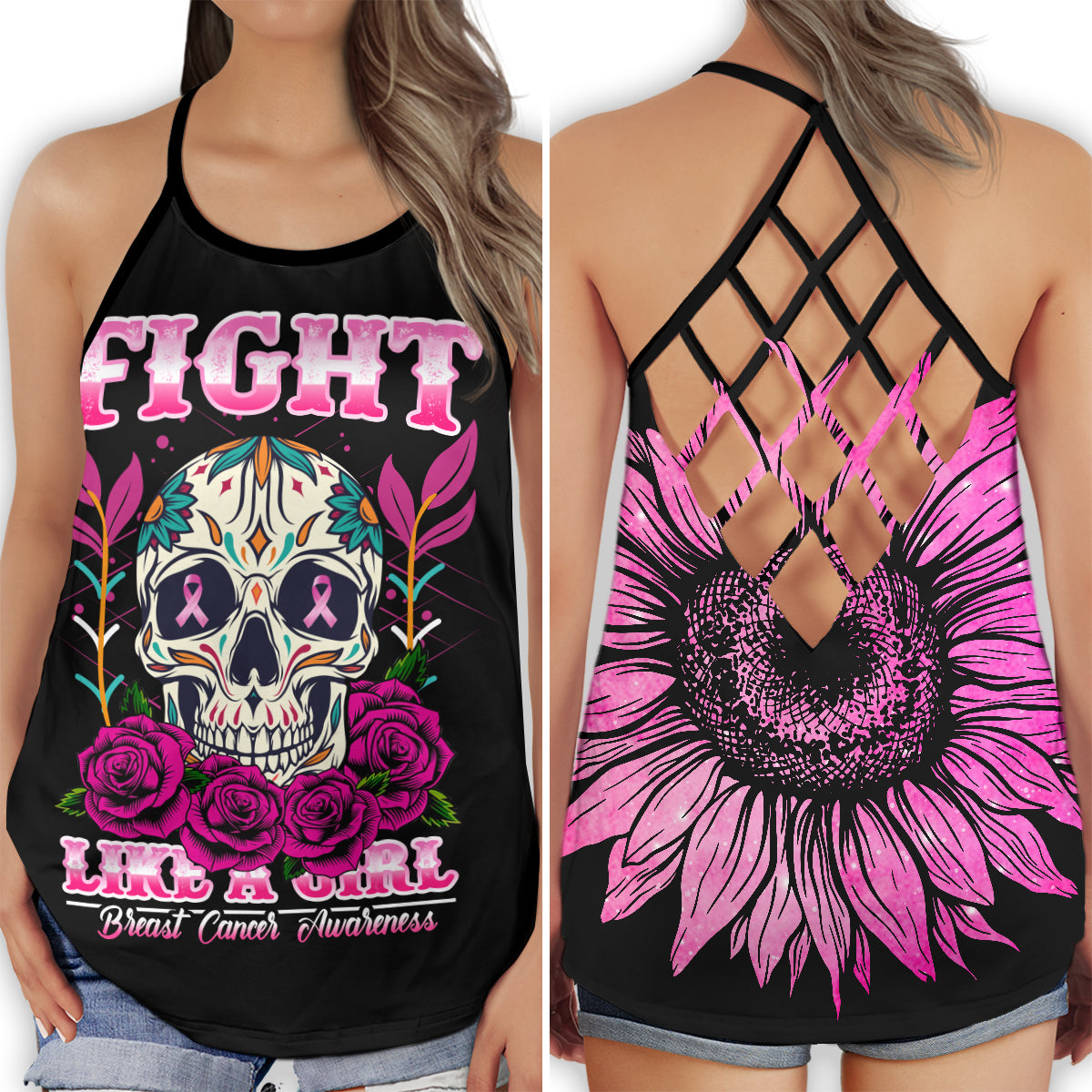 Breast Cancer Strength And Support Strong Support Hollow Tank Top For Community Events And Positive Support