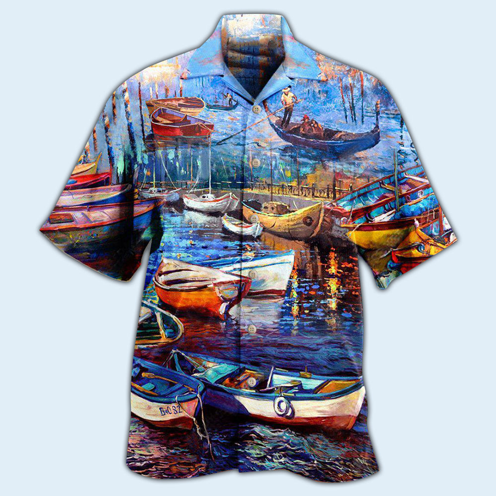 Canoe Jouney Ride Hawaiian Shirt Design Detail For Beach Days And Holiday Travel