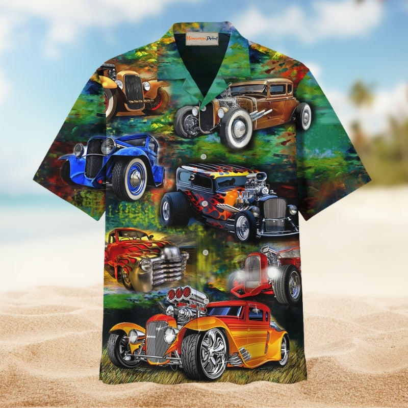 Cars Luxury Retro Hawaiian Shirt For Vacation Adventures Beach Events And Relaxed Warm Weather Style