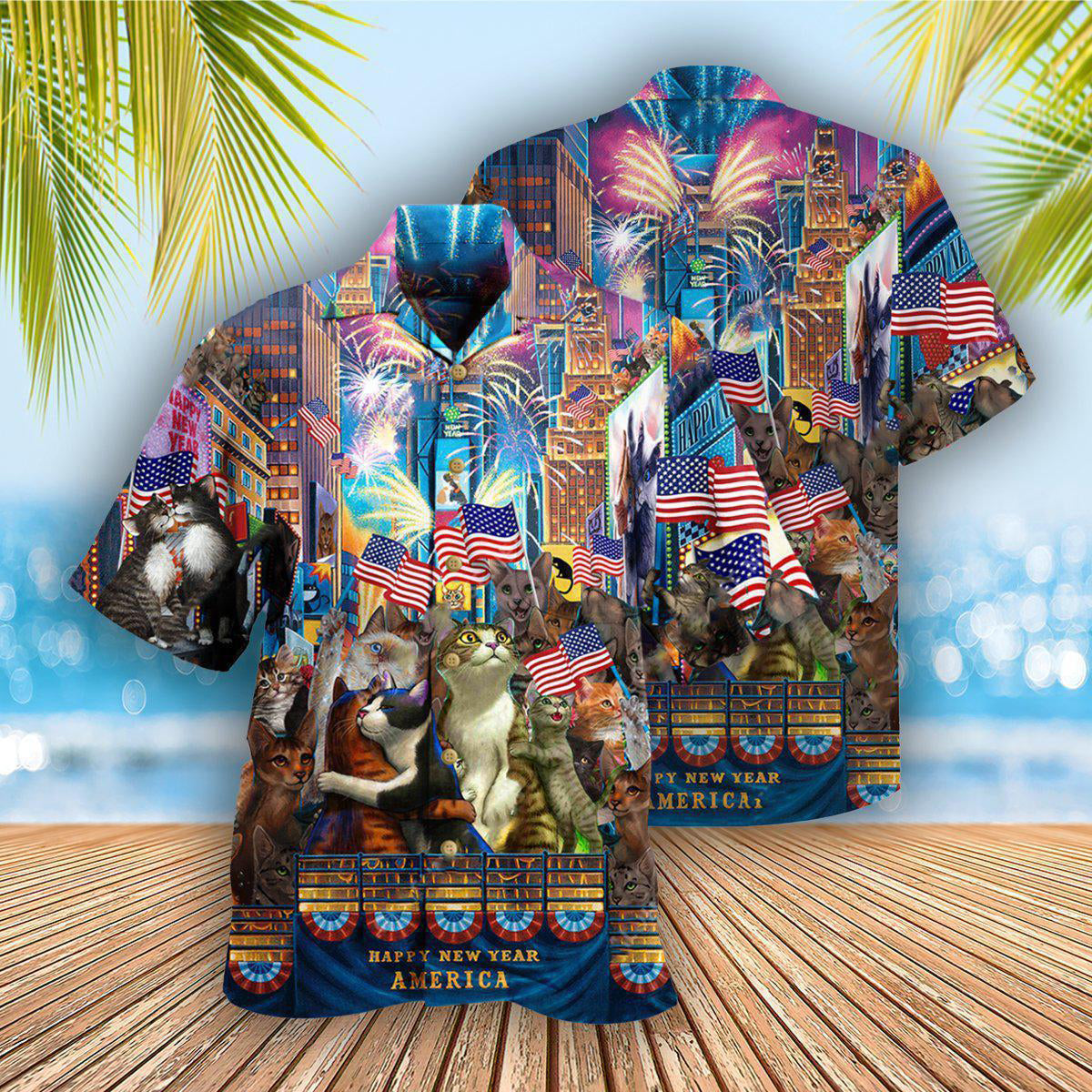 Cat American Countdown Hawaiian Shirt For Resort Getaways And Comfortable Summer Activities