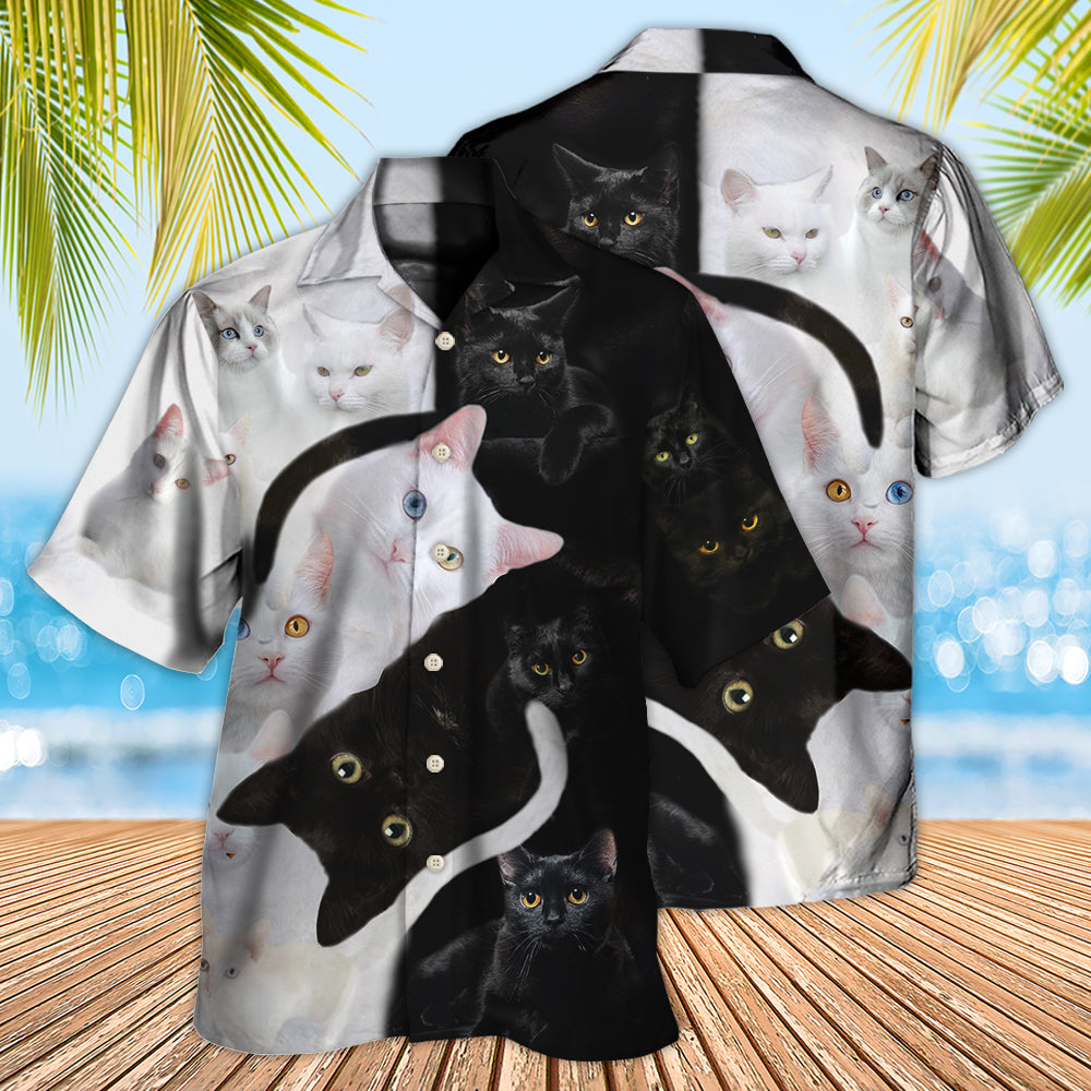 Cat Hawaiian Shirt Design View For Casual Summer Styling