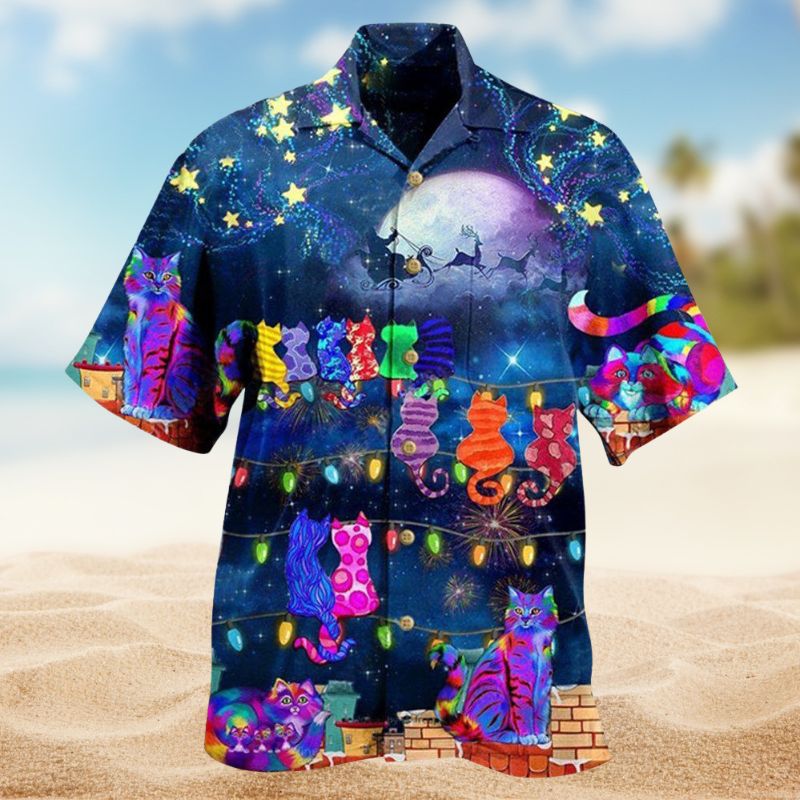 Cats Jolly Roofs Hawaiian Shirt For Nature Fans, Resort Trips, And Comfortable Warm Weather Wear