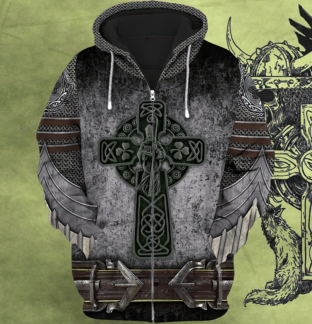 Celtic Cross Hoodie For Faith Centered Activities Weekend Travel And Gift Giving