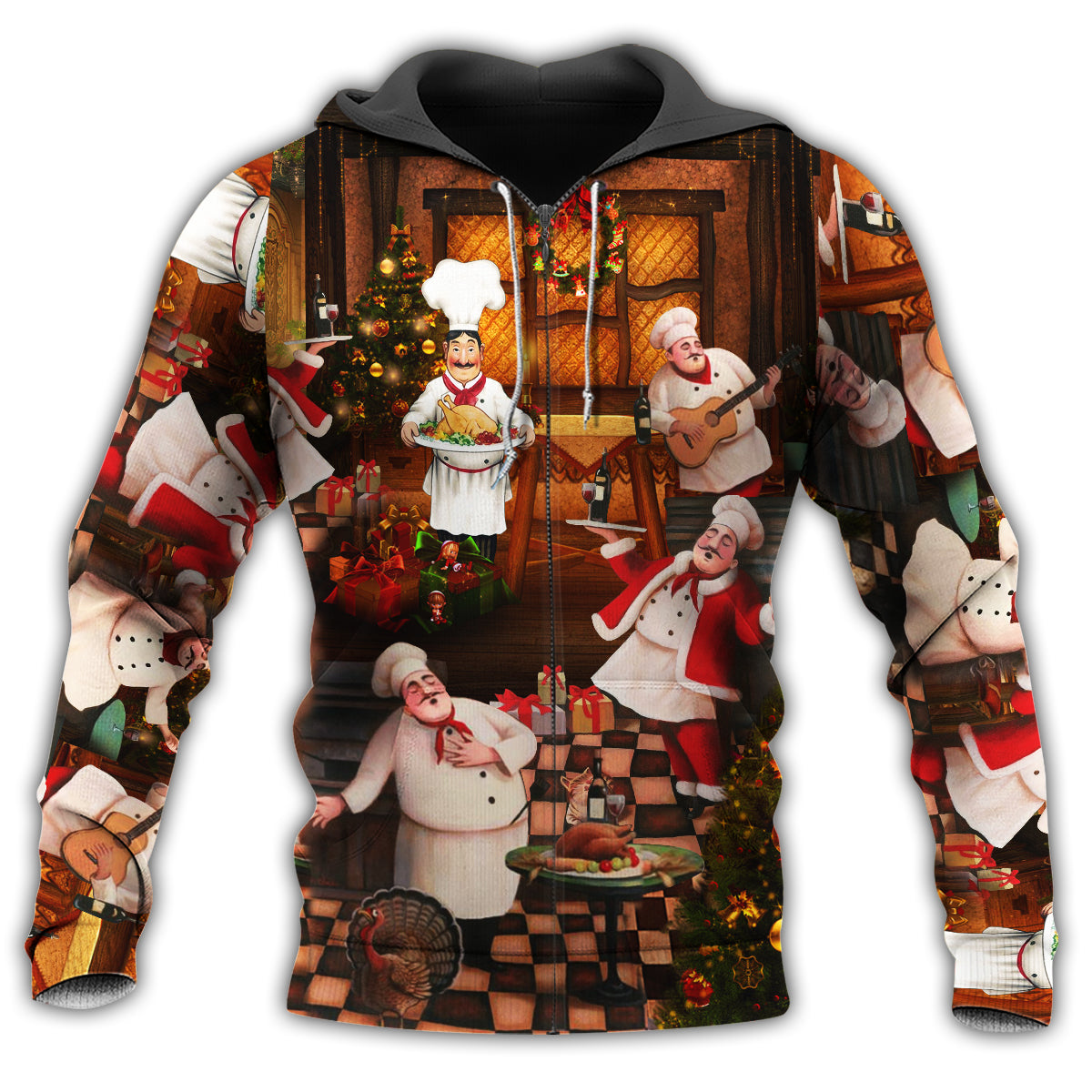Happy Chef Christmas Hoodie For Holiday Parties Weekend Outings And Cheerful Gift Giving