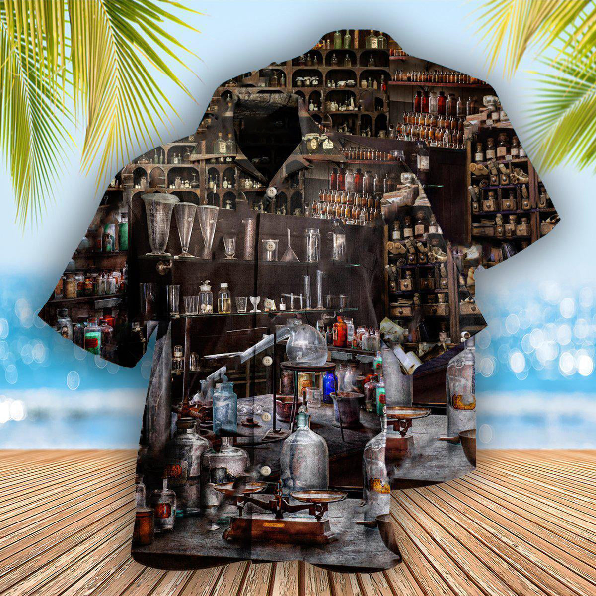 Chemistry Hawaiian Shirt With All Over Print For Beach Days Resort Trips And Relaxed Everyday Style