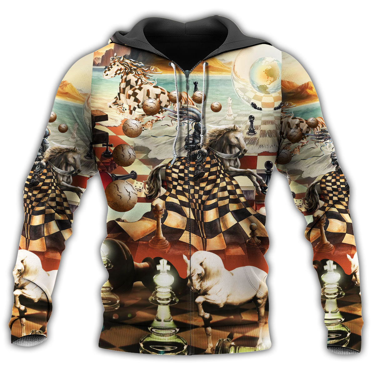 Chess Power Knights Hoodie For Relaxed Streetwear Weekend Travel And Everyday Style