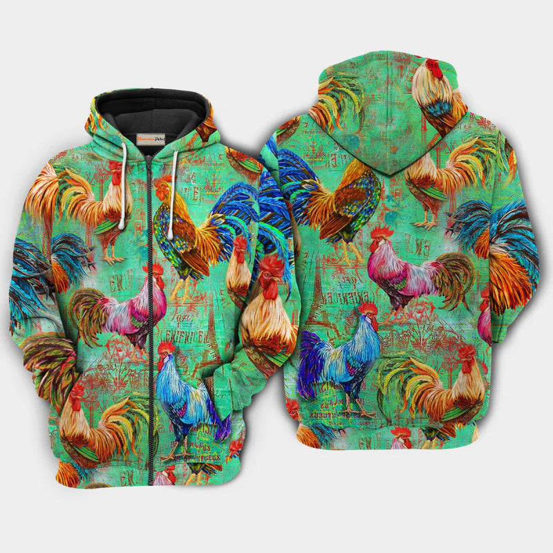 Green Chicken Love Hoodie For Farm Life Travel Days And Comfortable Streetwear
