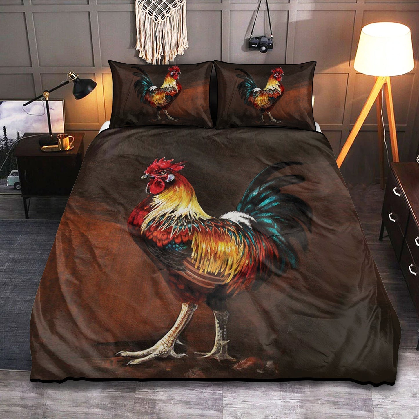 Farm Chicken Rooster Bedding Cover For Cozy Bedroom Decor