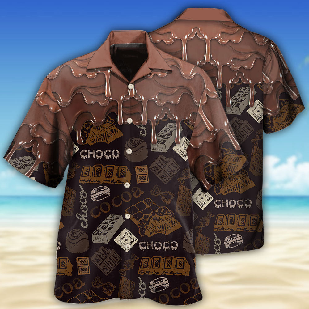 Chocolate Dessert Theme Hawaiian Shirt For Island Vacations, Resort Wear, And Relaxed Seasonal Style