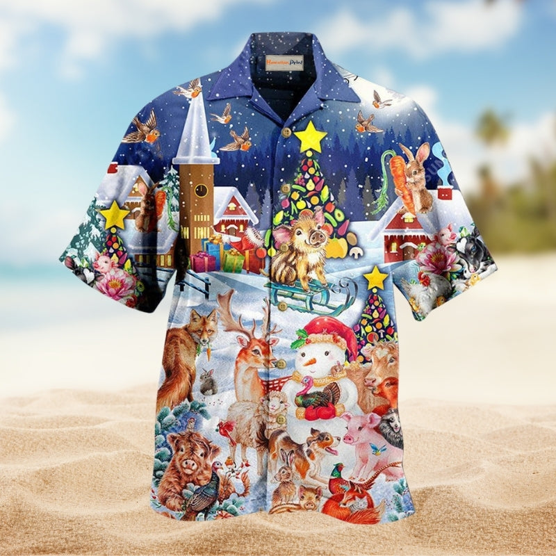 Christmas July Santa Beach Hawaiian Shirt All Over Print Detail For Warm Weather Events