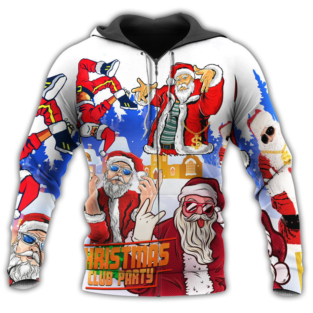 Santa Dancing Star Christmas Hoodie For Festive Streetwear Winter Outings And Christmas Celebrations