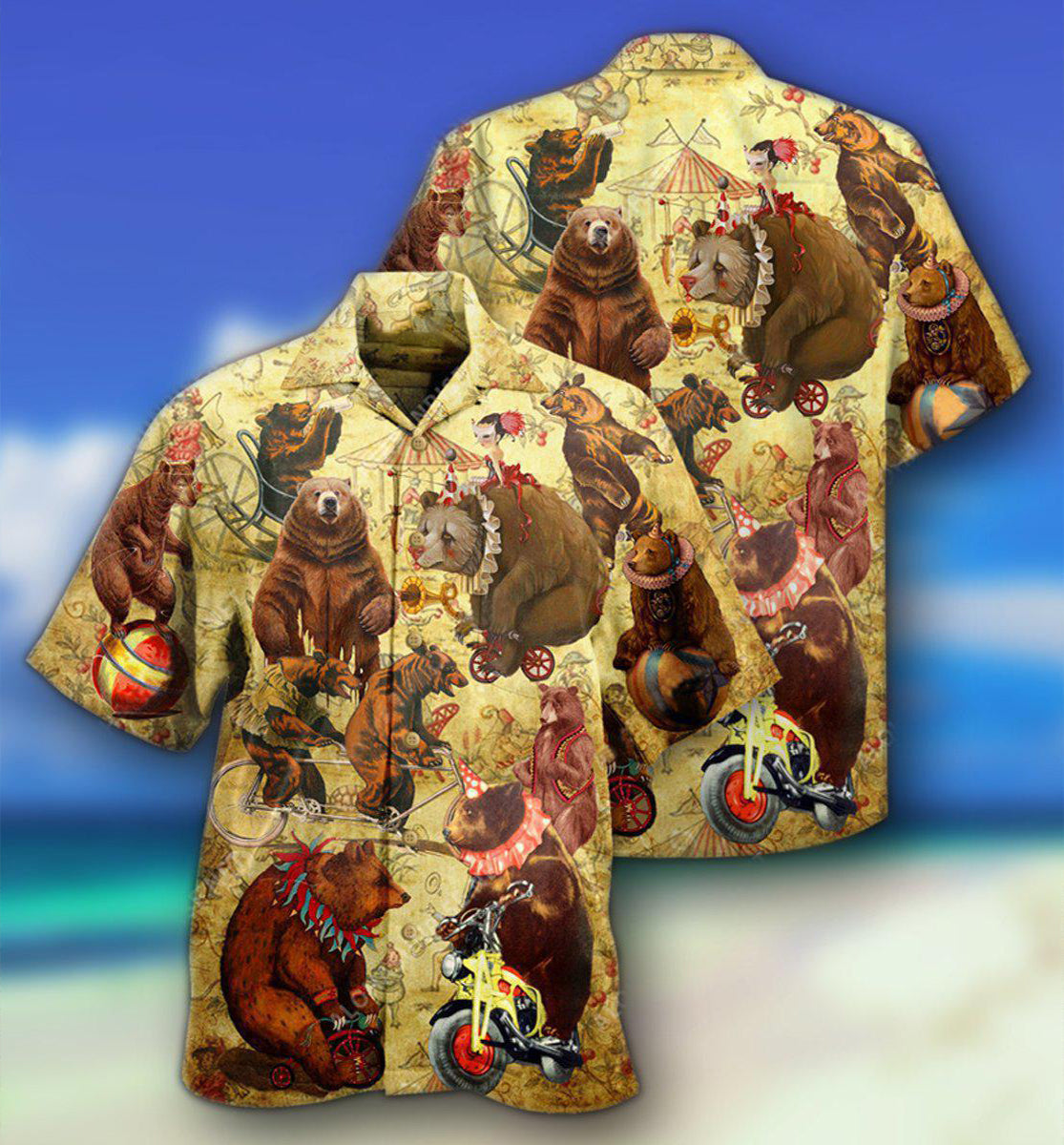 Circus Bears Amazing Hawaiian Shirt For Poolside Relaxation And Sunny Getaways
