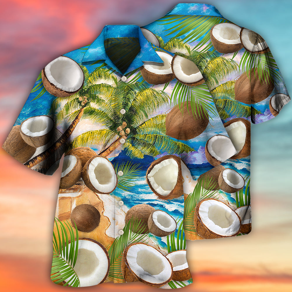 Coconut Hawaiian Shirt Design Detail For Beach Days And Holiday Travel
