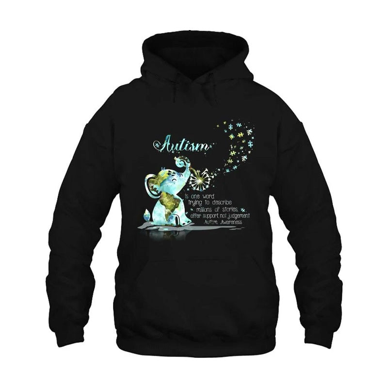 Autism Stories Elephant Hoodie For Awareness Events Everyday Support And Thoughtful Gifting