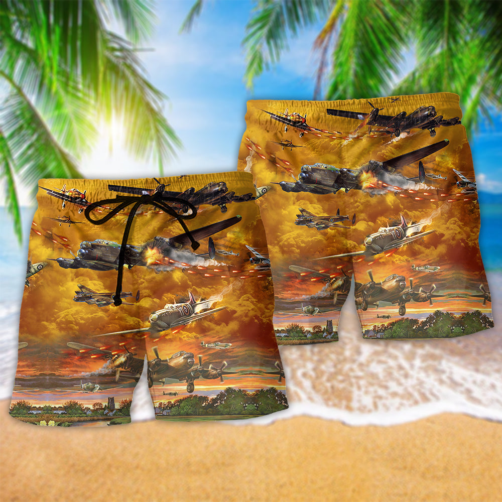 Combat Aircraft Crashing Is What's Dangerous Beach Shorts For Summer Travel And Airshows