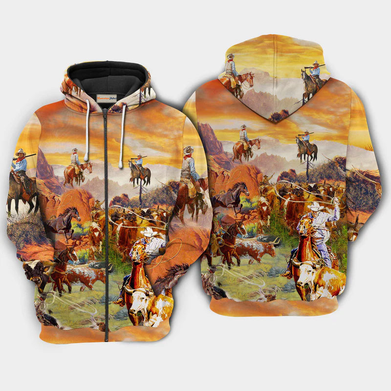 Cowboy Grassland Life Hoodie For Equestrian Enthusiasts Casual Wear And Weekend Travel