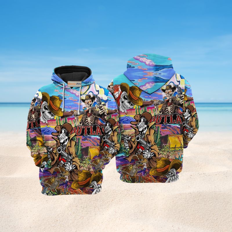 Cowboy Pirate Skull Love Life Hoodie For Rustic Travel Casual Adventures And Gift Giving